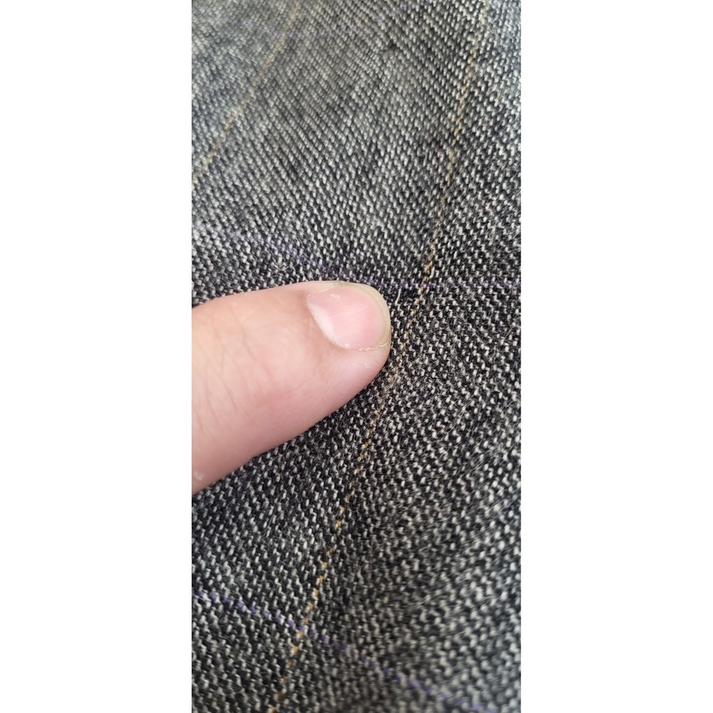 Chaps Ralph Lauren Vintage 90s Blazer Mens 42L Wool Textured Sport Coat Gray - Picture 12 of 16